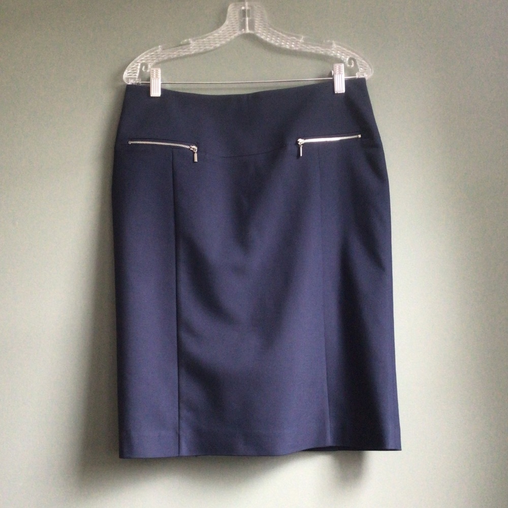 NWT Olsen Navy Blue Pencil Skirt Sz 10